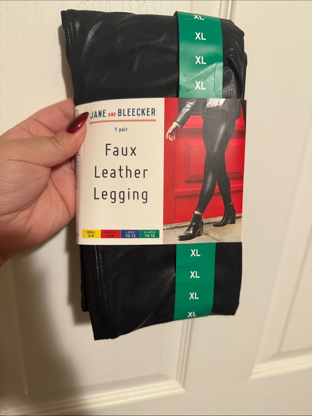 Jane and Bleecker Black Faux Leather Leggings